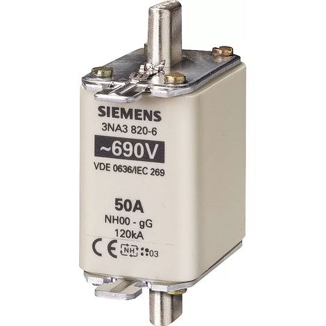 Siemens Indus.Sector NH-Sicherungseinsatz Gr.00 63A 690V 3NA3822-6 (1/2)