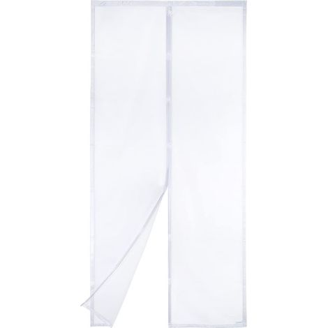 Moustiquaire Magnétique Pour Porte – Maille Ultrarésistante, Joint Magnétique de Haut en Bas, Fermeture Automatique, Garde l'Air Frais à l'Intérieur(90x210,Blanc) (1/4)