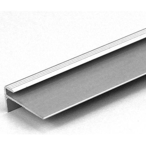 PROVISTON Einfassprofil Aluminium eloxiert Goldfarbig Breite 25 mm Höhe 3 mm Länge 1000 mm Gebohrt Abschlussprofil Einschubprofil Abschlussleiste Bodenprofil 1 Stück