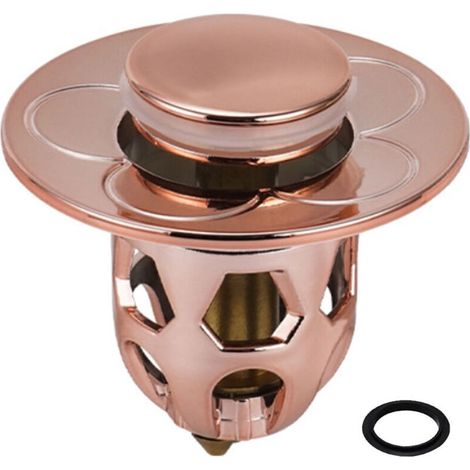 YMYNY Bouchon d'évier en acier inoxydable bouchon d'évier universel bouchon de vidange pour lavabo de comptoir bouchon de bain,or rose