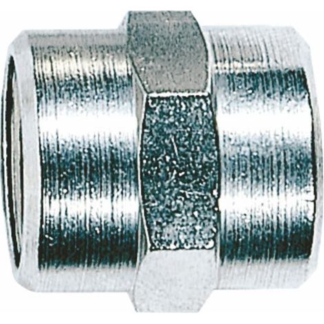 Lem Select – Raccord manchon femelle-femelle 1/2" – Raccord acier – Filetage plomberie 1/2" – Fixation par emboîtement – Pour installations sanitaires