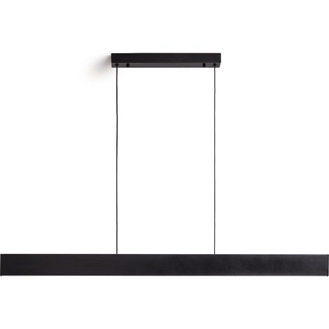 Lámpara Colgante Lineal Aluminio LED 120cm 30W CCT Seleccionable Wanda No Flicker Negro Seleccionable (Cálido-Neutro-Frío) (2800K - 3800K - 5000K)