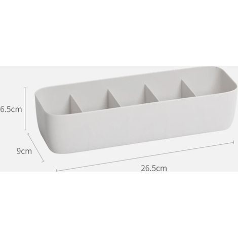 Organisateur de tiroir multifonctionnel pour chaussettes et sous-vêtements, séparateur de rangement pour armoire, boîte de rangement grise pour la maison (1/5)