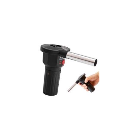 Souffleur d'air barbecue - 1 pc, Souffleur de feu portable à batterie, Outil pique-nique camping allumage charbon bois - Noir (1/5)
