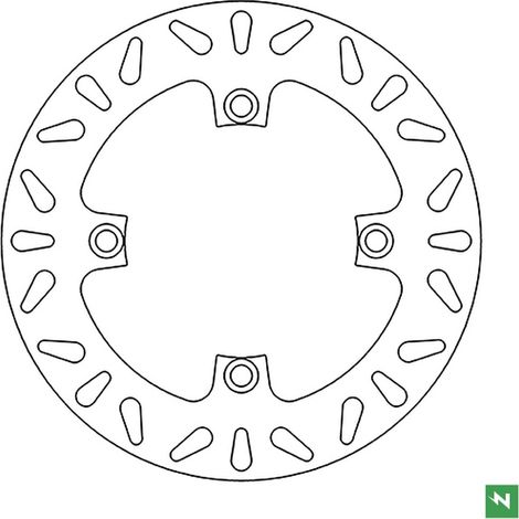 Disque de frein arrière NEWFREN pour Honda CBF 500/600/1000 CBR 600F 11-13 CBF1000 '06-'16 (240X116X5) (4X10,5MM)