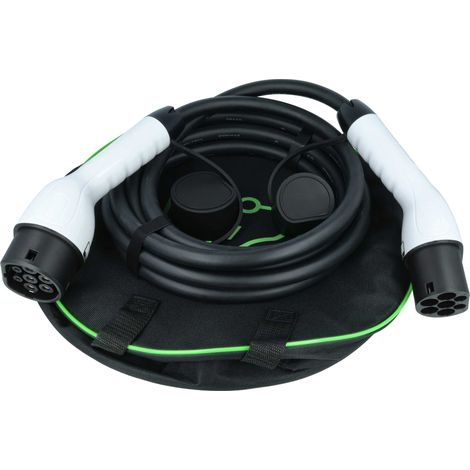 vhbw Cable carga tipo 2 a tipo 2 compatible con Alfa Romeo Tonale coche eléctrico - Cable conexión, 3 fases, 32 A, 22 kW, 5 m