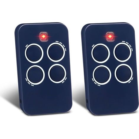 Télécommande de remplacement 433,92 MHz pour portail garage – 2 unités, 4 canaux, compatible avec modèles ECHO TX4, TX2 et TE443H
