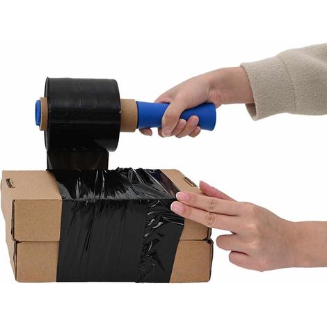 Stretchfolien 50 Stk. Schwarz 23 μm 10 cm x 150 m