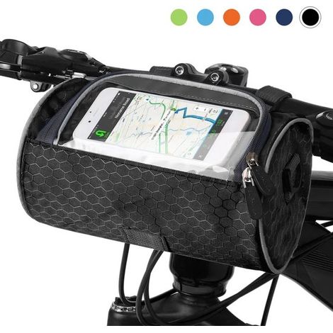 Borse da manubrio impermeabili, borse per biciclette, borse con supporti per touchscreen, zaini, borse a tracolla, borse portaoggetti per mountain bike, (1/4)