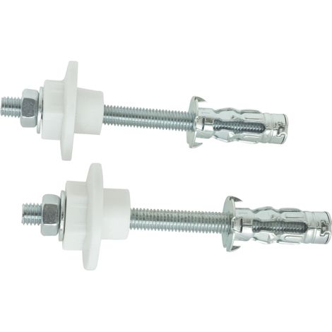 2 fixations lavabo paroi creuse 8x50 + chevilles