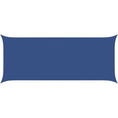 Voile d'ombrage bleue, 6 x 2,5 mètres, tissu Oxford 100% polyester. (1/5)