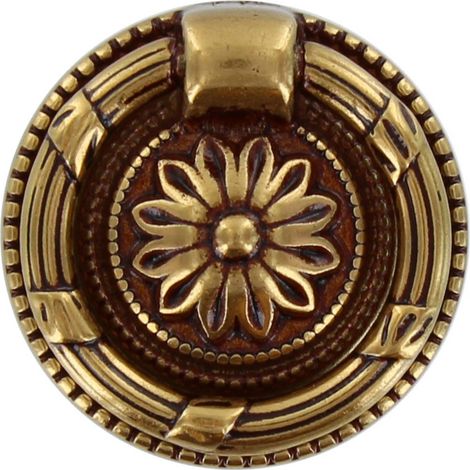 25PZ MANIGLIA ANTICHIZZATA ART.12235 MM.37 PATINE' (1/2)