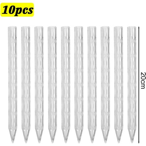 (10 pièces - (20 cm)) Tubes d'aération universels pour racines de plantes, prévenant le pourrissement, pour l'apport d'engrais, le drainage et la ventilation des pots, outils de jardinage (1/4)
