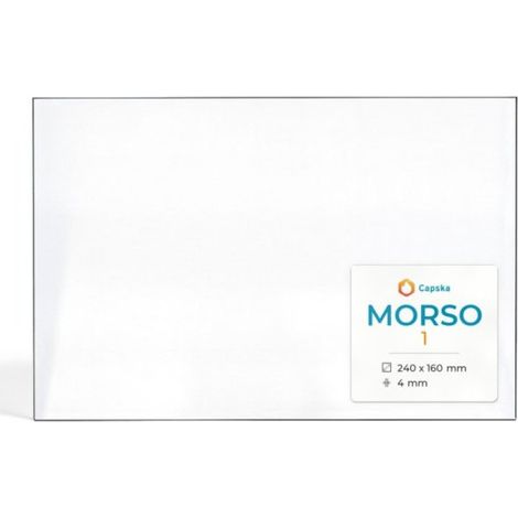 Vitre Morso 1 - Verre Rectangle pour poêle à bois - 240 x 160 mm (L1 x H1) - 4 mm (1/5)