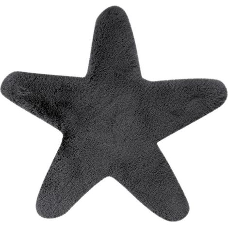 Tapis Déco Enfant "Lovely Star" 60x63cm Anthracite (1/4)
