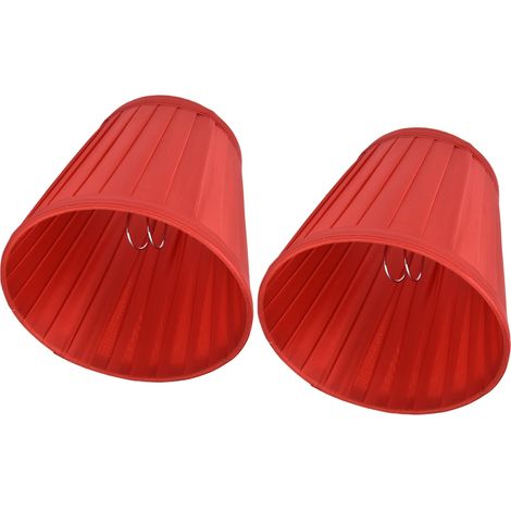 Stück Doppel-Lampenschirm, klein, zum Anklemmen an die Glühbirne, komfortables Material, zylindrischer Stofflampenschirm für Tisch-, Kronleuchter- und Wandlampen PX31 (1/5)