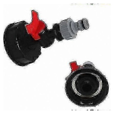 Réservoir de stockage d'eau IBC de 1000 L avec vanne S60x6 et robinet de 3/4 pouce pour un accès pratique (1/3)