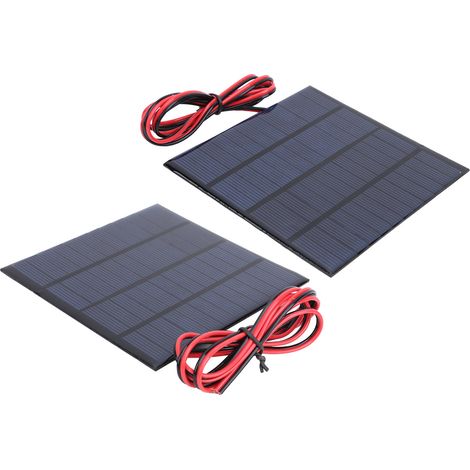 2 Mini-Solarbatteriemodule mit 1 Meter Kabel, handbetrieben, Gleichstrom 12 V, 150 mA (1/5)