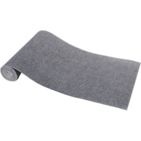 Carpet Tiles - 40 x 200 cm - Self-Adhesive Non-Slip Floor Tiles - Polyester Cotton Blend - Gray - Pack of 1 (1/5)