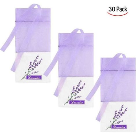 30 Pièces Sachet Tissu Pochettes Sachets, Sachet pour Lavande Sachets Parfumés pour Lavande en Vrac de Serrage (Sac Vide) (1/4)