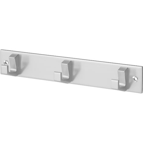 Wandgarderobe - Garderobenleiste Aluminium 3 Haken - Pro Stück