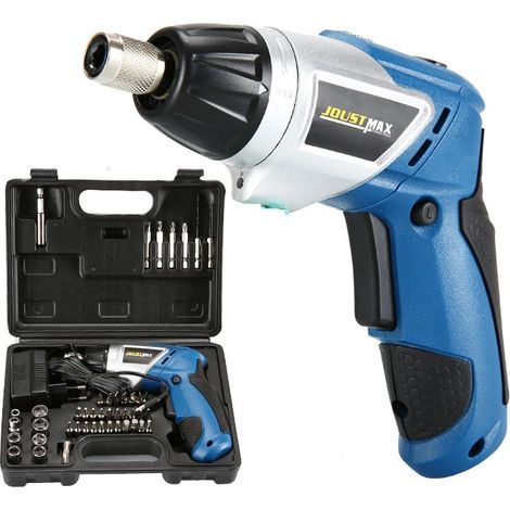 YMYNY Tournevis sans fil 4 V - 42 embouts de vis, porte-embout magnétique, câble de chargement et sac de rangement inclus (1/4)