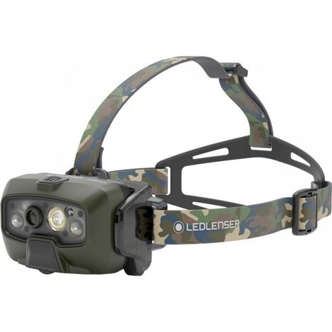 Ledlenser HF8R Core RGB Camouflage - Linterna con cinta para cabeza LED, verde