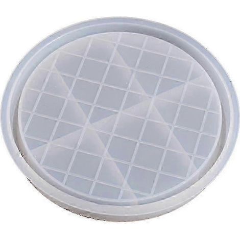 Moule en résine pour sous-verres, moules pour boîtes à bijoux compatibles avec le moulage de résine, moule pour plateau en résine époxy - Forme ronde (1/5)
