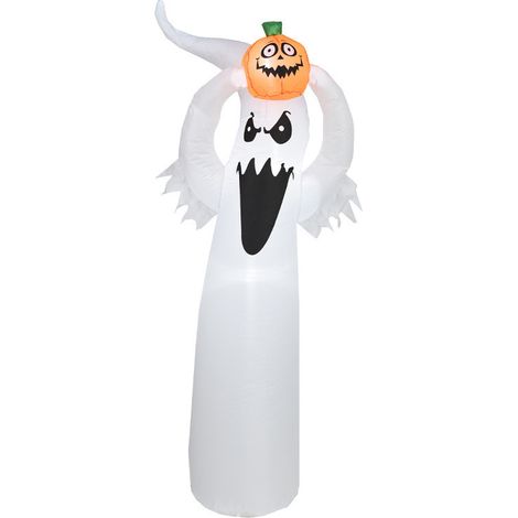 Décorations Gonflables d'Halloween, fantômes gonflables de 6,0 pieds et décorations de jardin Gonflables d'Halloween d'Extérieur de Citrouille (1/4)