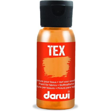 Peinture pour tissus - Cuivre - Opaque - Peinture à l'eau - Tex - Darwi - 50ml