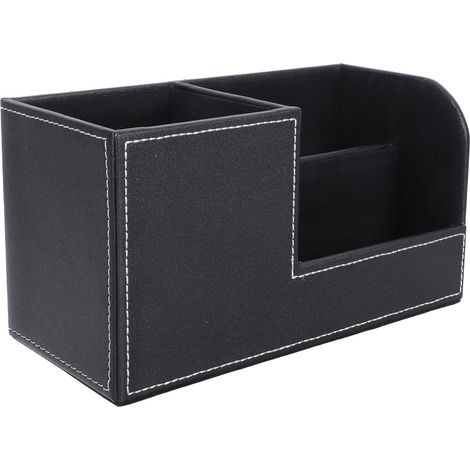 de bureau multifonctionnel en cuir PU noir durable et