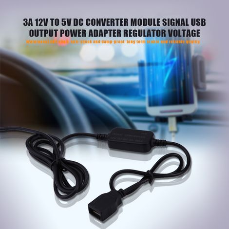 Module convertisseur CC-CC 3A 12V vers 5V, adaptateur secteur avec sortie USB, régulateur de tension. (1/5)