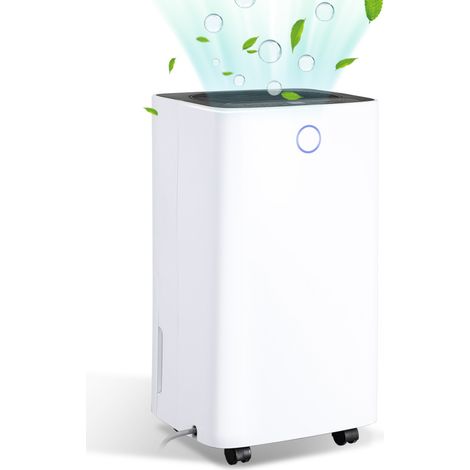 SWANEW Deumidificatore portatile elettrico silenzioso capacità massima Serbatoio da 2L evacuazione continua 12L/24H (1/5)