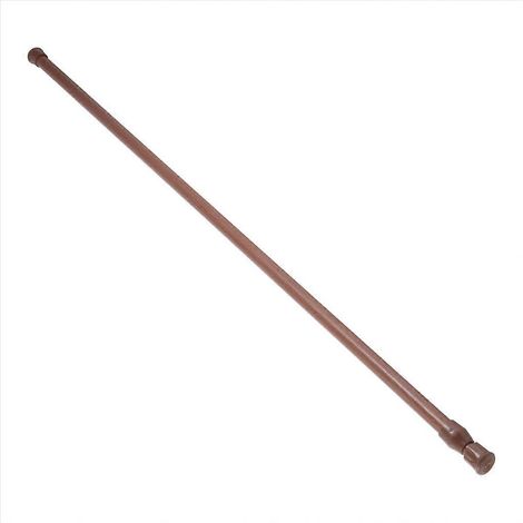 Teleskopierbare, federbelastete Gardinenstange, 70 bis 120 cm, Holzfarbe (1/5)