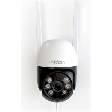 Avidsen – Caméra de sécurité extérieure 2K PTZ motorisée avec vision nocturne 25m – Détection de mouvement autotracking – 127154
