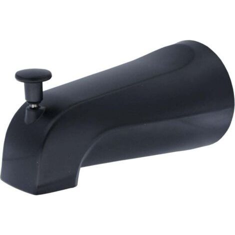 Ortviai bathtub spout in matte black brass for modern faucets
