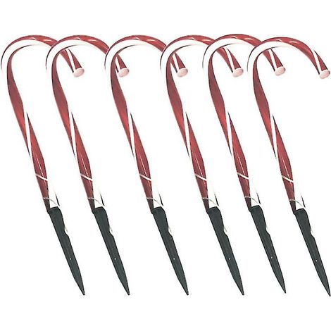 Lot de 6 lampes LED de Noël en forme de béquille (1/3)