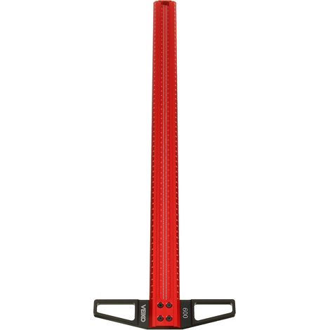 Règle T-Typ Markierlineal Multifunktionales Lineal für Holzbearbeitungswerkzeuge 600 mm