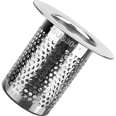 Colador de desagüe para bañera, filtro de pelo para ducha de acero inoxidable de 5 cm - Tapón para fregadero de cocina, malla filtrante de desagüe - para baño, balcón -Crezuo