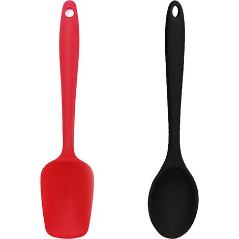 Ensemble de 2 mini-ustensiles de cuisine - Outils de cuisine en silicone avec spatules (1/5)