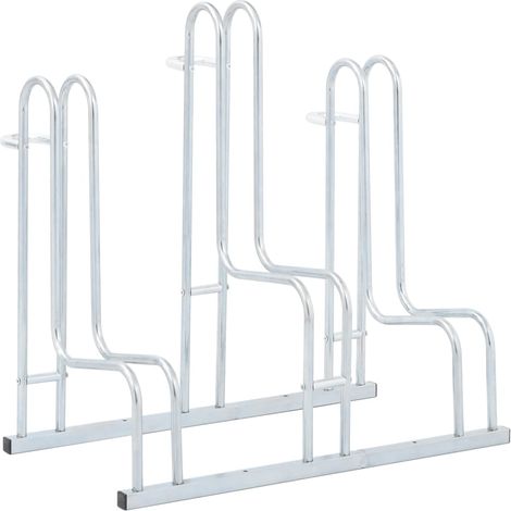 Bicycle Stand for 3 Bikes Floor Freestanding Galvanised Steel vidaXL