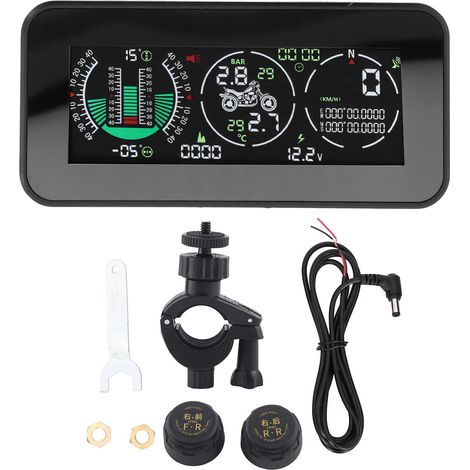 Affichage tête haute pour moto, GPS, alarme d'avertissement de survitesse, moniteur de pression des pneus pour moteur de transport (1/5)