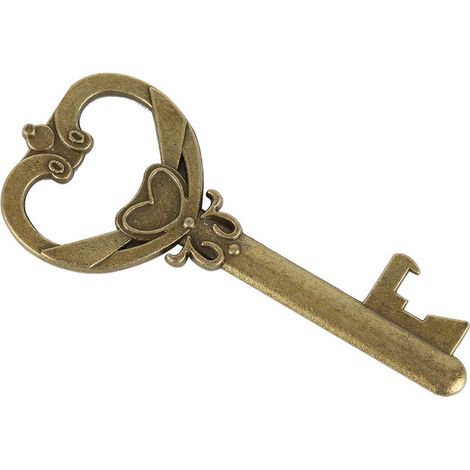 Ouvre-bouteille en forme de clé avec étiquette et ficelle, cadeau idéal pour les invités de mariage (20 ouvre-bouteilles uniquement). (1/5)