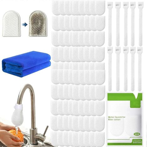 Sac filtrant pour robinet sac en coton filtration eau robinet lot de 100 (1/5)