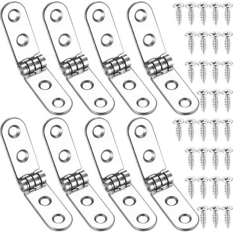 8 bisagras plegables de 180 grados, bisagras abatibles, bisagras independientes para puertas de máquinas de coser, mesas plegables, muebles de cocina, armarios y puertas -Crezuo