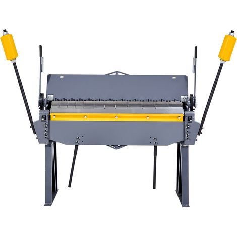 Mophorn Dobladora de Cajas y Bandejas de 122 cm, Máquina para Chapa Metálica con Capacidad de Acero Dulce de 2,5 mm, Ángulo Ajustable de 0-135°, Herramienta de Plegado de Metal con 8 Dedos