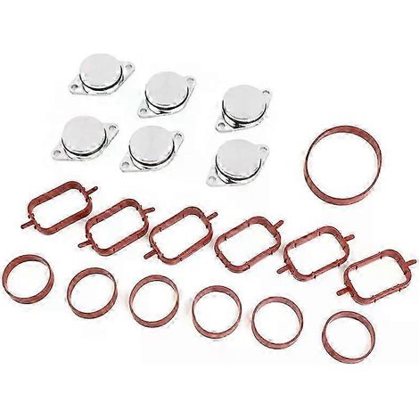 6 bouchons de remplacement pour volets de turbulence d'huile brute de 33 mm avec joint de collecteur d'admission, compatibles avec BMW E46 E60 E90 320D 330D 520D-JXLGV (1/5)