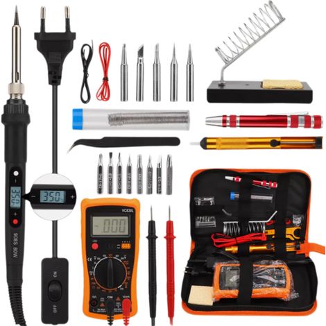 Kit de fer à souder, station de soudage 80 W avec contrôle de température, avec fil. (1/5)