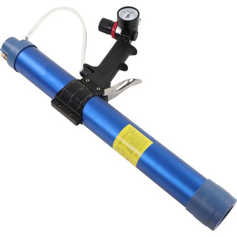 Pistolet à mastic silicone pneumatique 600 ml avec fonction moussage et pressage, kit de contrôle de vitesse (1/5)