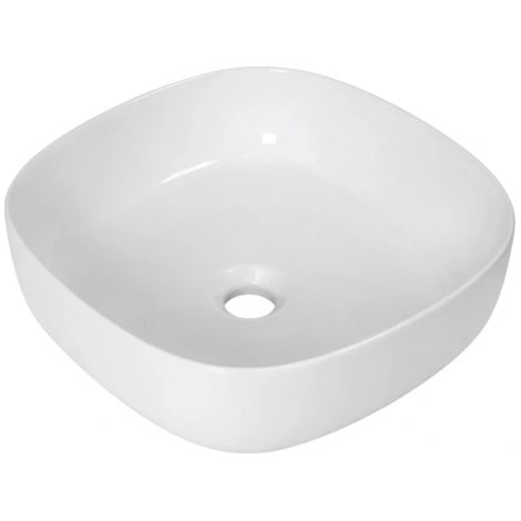 Lavabo da appoggio in ceramica bianca modello lympha 45 44,5x44,5x13,5 cm BARBOTTINA